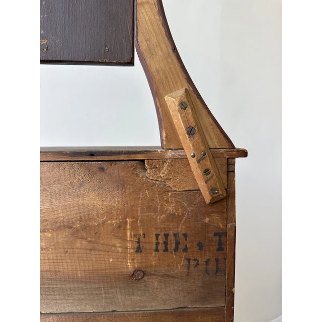 Antique Folk Art Miniature Chest of Drawers With Diminutive Mirror, Circa Early 20th Century For Sale - Image 18 of 18
