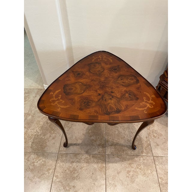 Angelo Brotto End Table Inlaid Wood Marquetry Style For Sale - Image 4 of 13