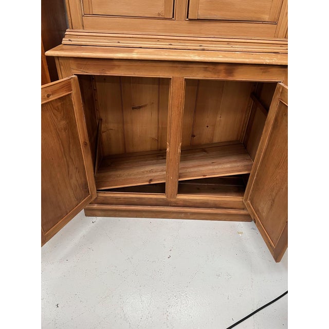 Beige Antique Pine Display Cabinet, 1890s For Sale - Image 8 of 12