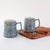 Ceramic Vintage Dry Botanical Blue Mugs, 1970s, Set of 2 For Sale - Image 7 of 16