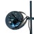 Metal Space Age Mid-Century Modern Floor Lamp with 2 Chrome Shades from Gepo For Sale - Image 7 of 9