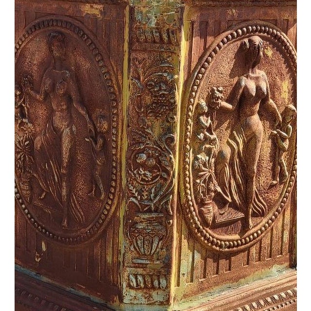 Early 20th Century Large Square Cast Iron Base, 1900 For Sale - Image 5 of 6