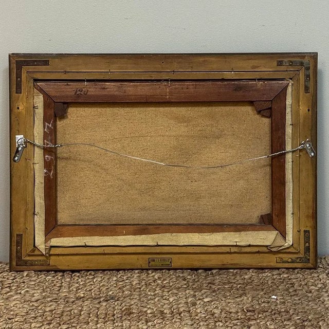 Antique Framed Oil Painting on Canvas by Jan Deckers (1865-1942) For Sale - Image 13 of 13