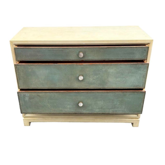 Charak Modern Tommi Parzinger Glazed Leather Chest of Drawers for Charak Modern For Sale - Image 4 of 11