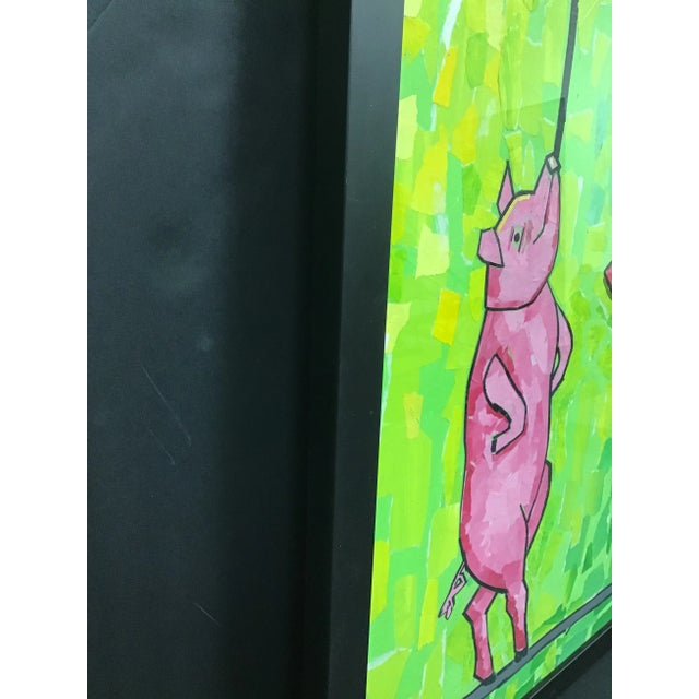 Contemporary Modern Art “Trapeze Girl” Acrylic Painting For Sale - Image 4 of 6