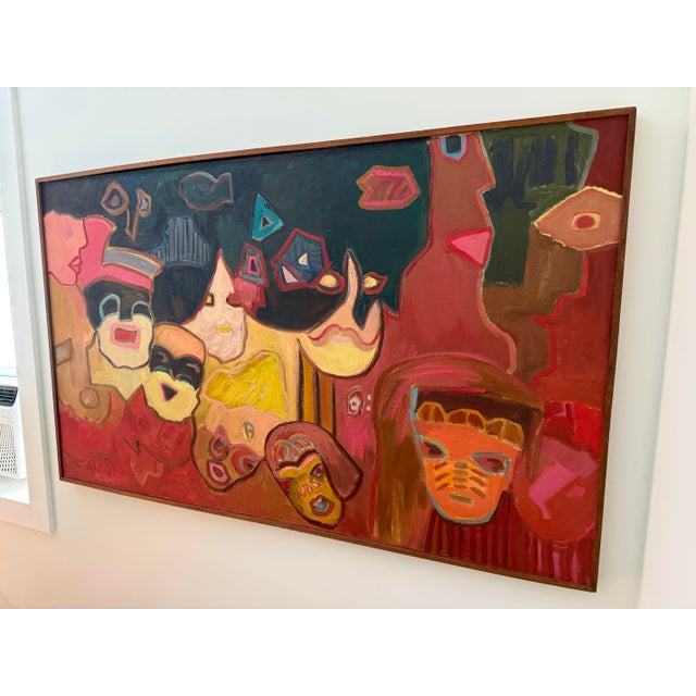 Abstract Expressionism 1960s ‘Infamous Facades’ by Molly Schiff For Sale - Image 3 of 12