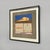Italian modern silkscreen print by Lucio by Pezzo for Tisettanta, 1970s Silkscreen print with a collage element on a...