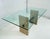 Mid-Century Modern Vintage Marble & Glass Dining Table, Italy 1980s. For Sale - Image 3 of 12