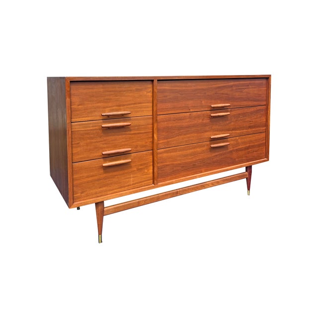 Mid-Century Modern Vintage Mid Century Modern Credenza Cabinet or Dresser in Danish Style For Sale - Image 3 of 9