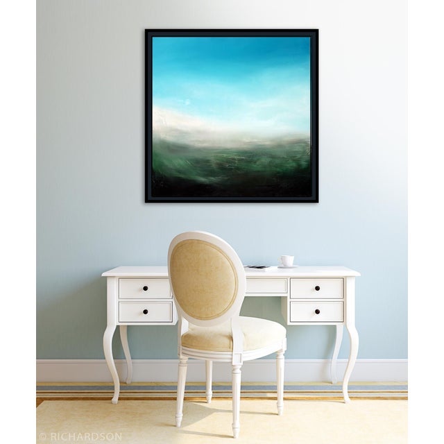 Contemporary "Sea Mist No.2" - Coastal Abstract Landscape Oil Painting on Canvas For Sale - Image 3 of 8