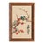 Vintage Asian Inspired Handmade Needlepoint Birds and Blossoms Framed Textile Wall Art For Sale