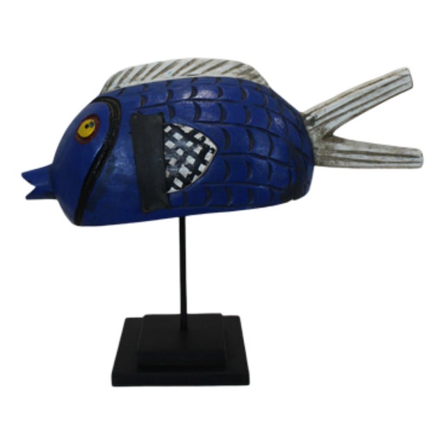 Mali Bozo Puppet Fish in Blue For Sale