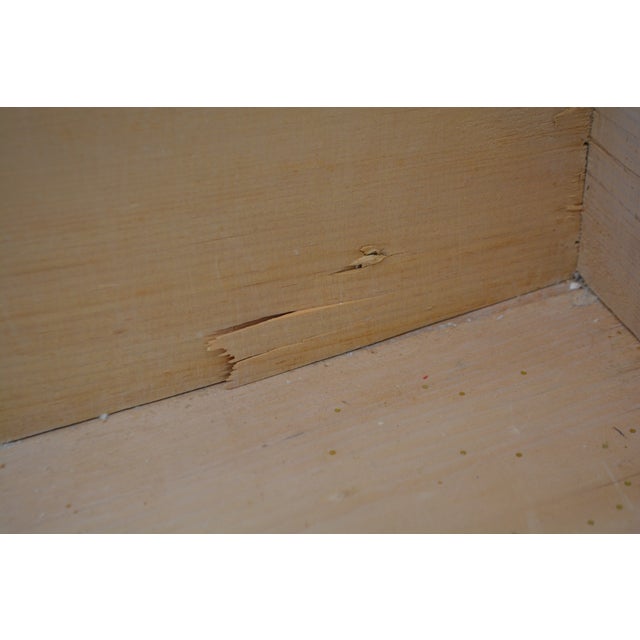 Vintage Washed Rustic Pine Sideboard Credenza / Dresser W/ Arched Top & Drawers For Sale - Image 15 of 17