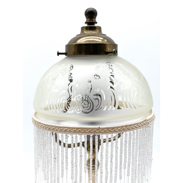 Brass Lamp with Glass Beads Shade from Hepa, 1970s For Sale - Image 18 of 18