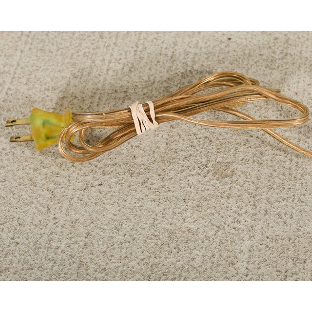 Midcentury Patinated Brass Adjustable Pharmacy Floor Lamp For Sale - Image 10 of 18