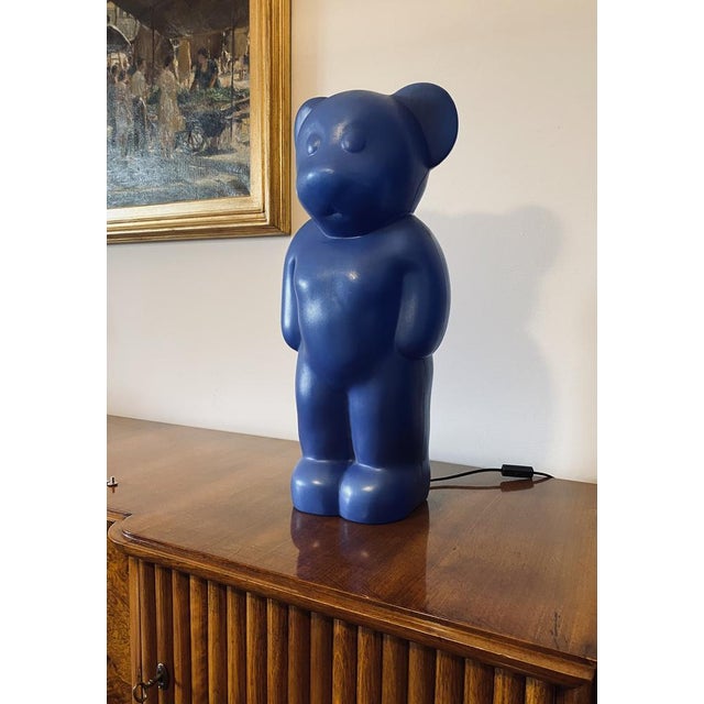 Postmodern Blue Bear Lamp by Heinz Klein for Elmar Flötotto, Germany, 1990s For Sale - Image 9 of 18