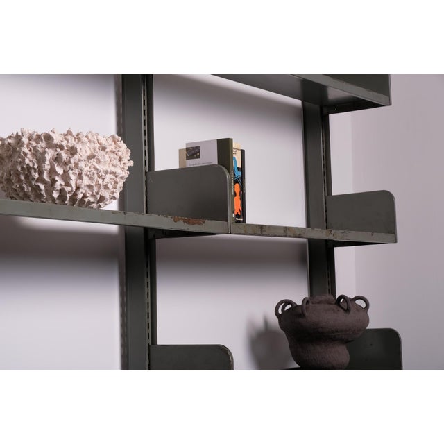Industrial Bookcase in Iron, 1960s For Sale - Image 11 of 13