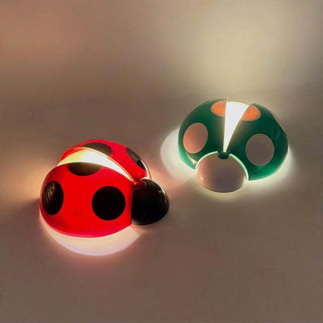 Lucinelle Ladybug Lamps by Jean-Pierre Vitrac for Co&Co, France, 1970s, Set of 2 For Sale - Image 11 of 15