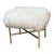 Design Plus Gallery presents a Tibetan Lambskin Ottoman from Outpost Original. Upholstered in white Tibetan lambskin, this...
