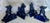 Vintage Cobalt Blue Chinese Ceramic Roof Tile Figurines - Set of 4 For Sale - Image 11 of 18
