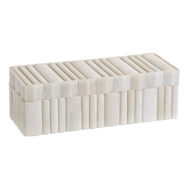 Corviglia White Bone Scalloped Box For Sale