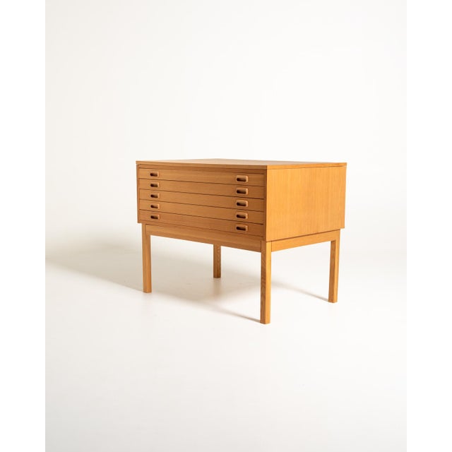 Swedish Oak Chest of Drawers from Hylte, 1960s For Sale - Image 3 of 11