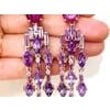 Bochic "Capri" Red Ruby & Purple Amethyst Earrings Set in 18k Gold & Silver For Sale - Image 16 of 18