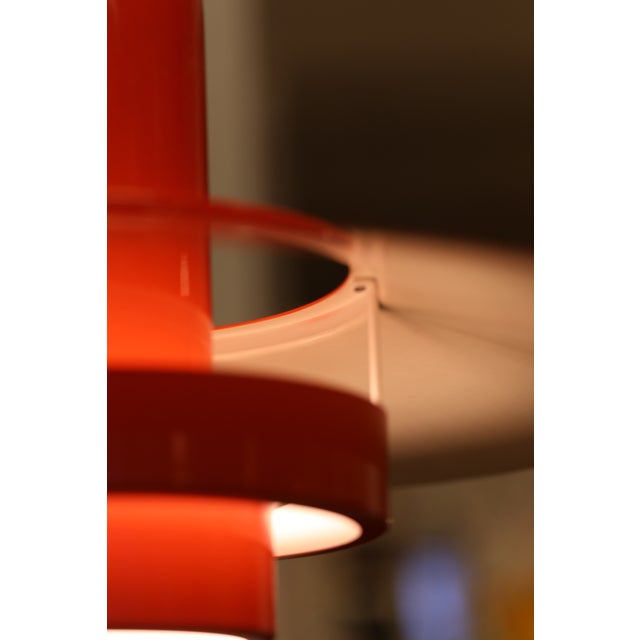 Orange Falcon Pendant Lamp by Andreas Hansen for Fog & Mørup, 1960s For Sale - Image 8 of 14