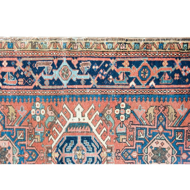 Textile Early 20th Century Persian Heriz Rug For Sale - Image 7 of 16