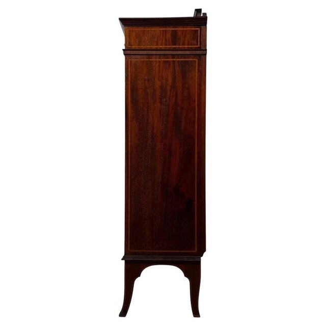 Antique English Mahogany Glazed Display Cabinet Vitrine, 1800s For Sale - Image 11 of 13