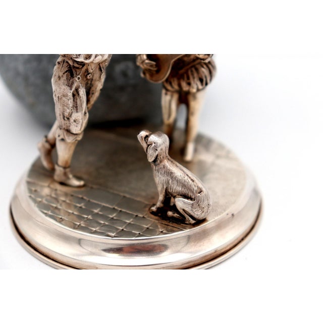 Silver Statuette with Group of Acrobats and Dog For Sale - Image 3 of 6