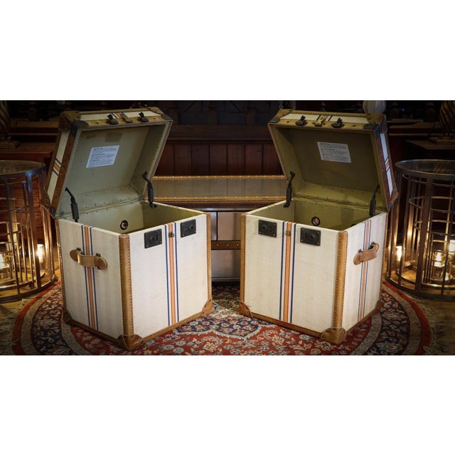 Vintage Trunks in Leather by Timothy Oulton, 2010s, Set of 2 For Sale - Image 10 of 18