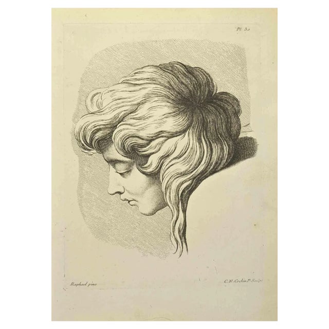 Nicholas Cochin, Portrait after Raphael, Etching, 1755 For Sale