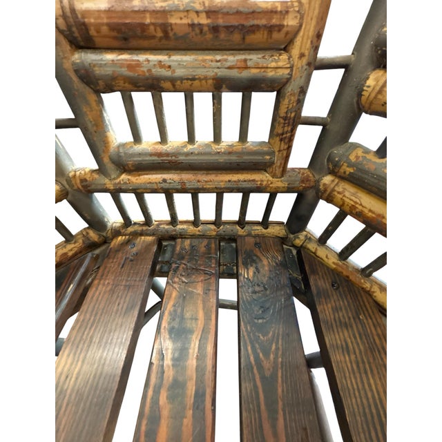 Chinoiserie Brighton Pavillion-Style Bamboo and Wood Brighton Chair For Sale - Image 3 of 7