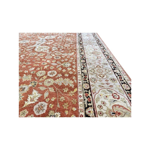 9x12 Handwoven Indo Agra Area Rug - 107081 For Sale - Image 10 of 12