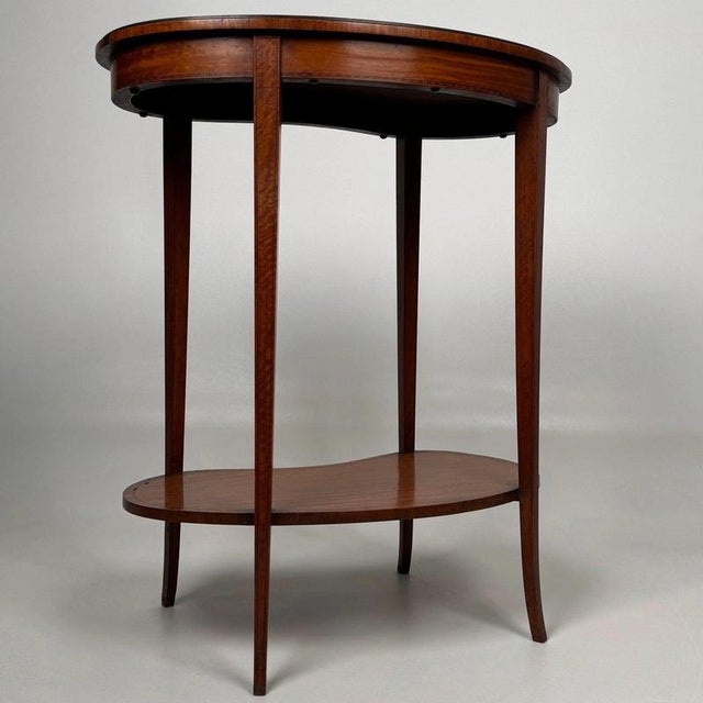 19th Century English Satinwood Kidney-Shaped Side Table For Sale - Image 9 of 11