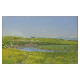 Edoardo Gioja, Roman Countryside, Mixed Media, 1908 For Sale