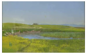 Edoardo Gioja, Roman Countryside, Mixed Media, 1908