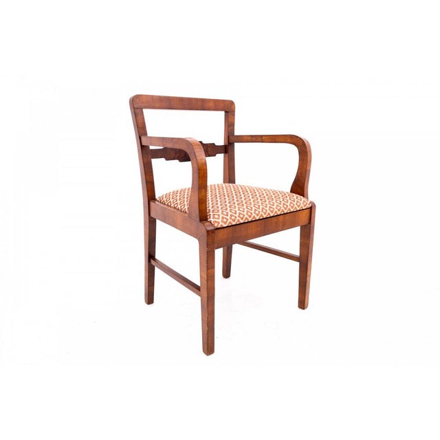 Set of Vintage Art Deco Polish Armchairs, 1940s For Sale - Image 4 of 10