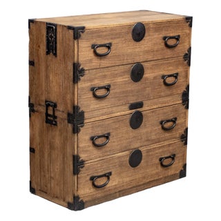 Antique Japanese Kiri 2 Piece Tansu For Sale