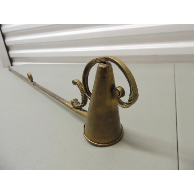 Metal Monumental Brass Candle Snuffer for a Country Chandelier For Sale - Image 7 of 9