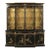Vintage Karges Chinoiserie Style Bubble Glass Secretary Breakfront For Sale