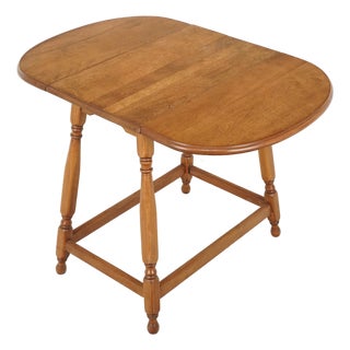 Vintage Tradition Drop Leaf End Table With Turned Legs For Sale