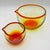 Mid-Century Modern 1960s Vintage Blown Glass Amberina Nesting Measuring Bowls - A Pair For Sale - Image 3 of 8