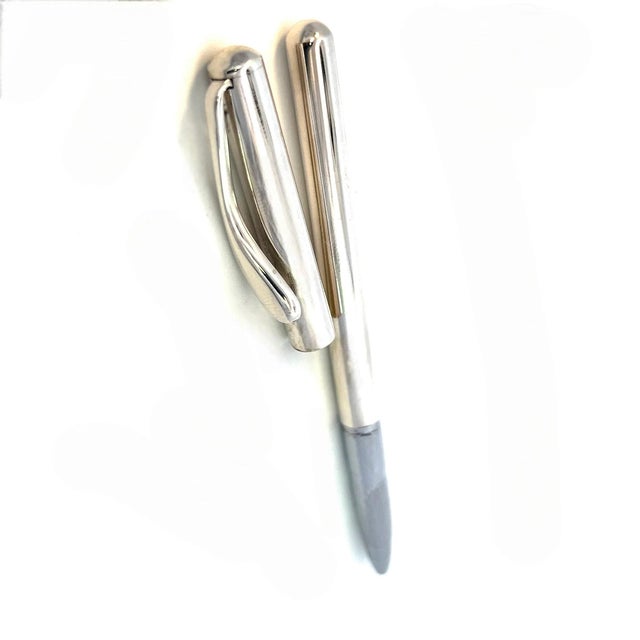 1990s 1990s Tiffany & Co Elsa Perreti Estate Ballpoint Pen 5" Silver For Sale - Image 5 of 12