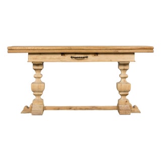 Country French Louis XIII Style Bleached Mixed Wood Folding Table For Sale