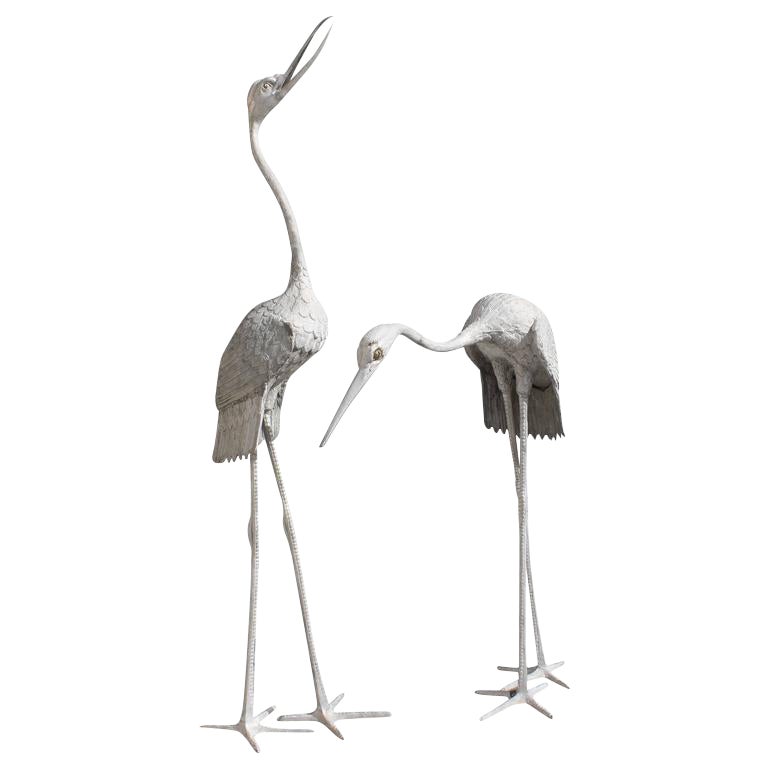 Art Deco Flamingo Sculptures A Pair Chairish