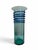 Murano Vintage 1970s Murano Teal Art Glass Cylinder Vase With Cobalt Blue Spiral Wrap For Sale - Image 4 of 4