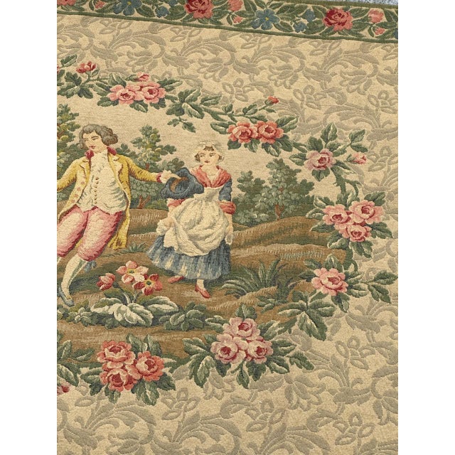 Vintage French Aubusson Style Jacquard Dance Tapestry, 1960s For Sale - Image 13 of 18
