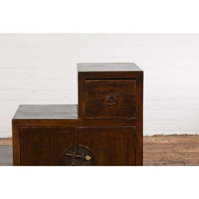 Mid 20th Century Vintage Tansu Staircase Side Cabinet For Sale - Image 5 of 12